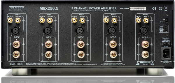 Musical Fidelity M6X 250.5 5 channel power amplifier silver